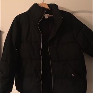 Black puffer jacket